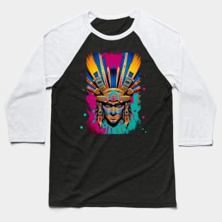 Aztec Splash Art Baseball T-Shirt